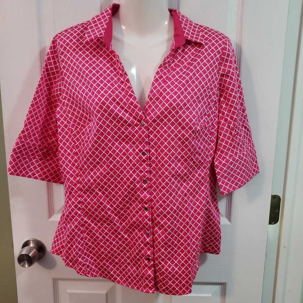 Hot pink dress blouse